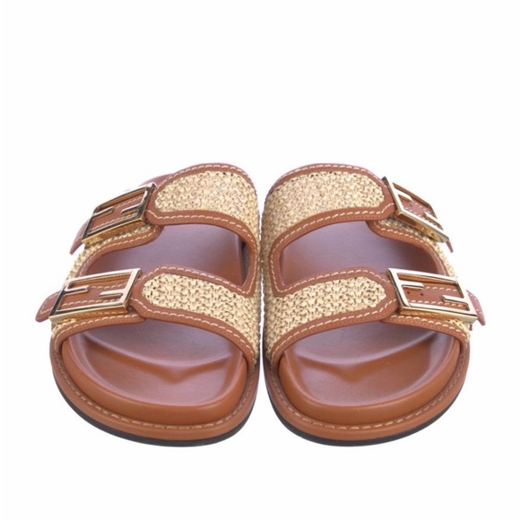 Fendi Raffia Slides - Picture 3 of 8